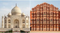 Comparison of Taj Mahal in Agra and Amber Fort in Jaipur for weekend travel