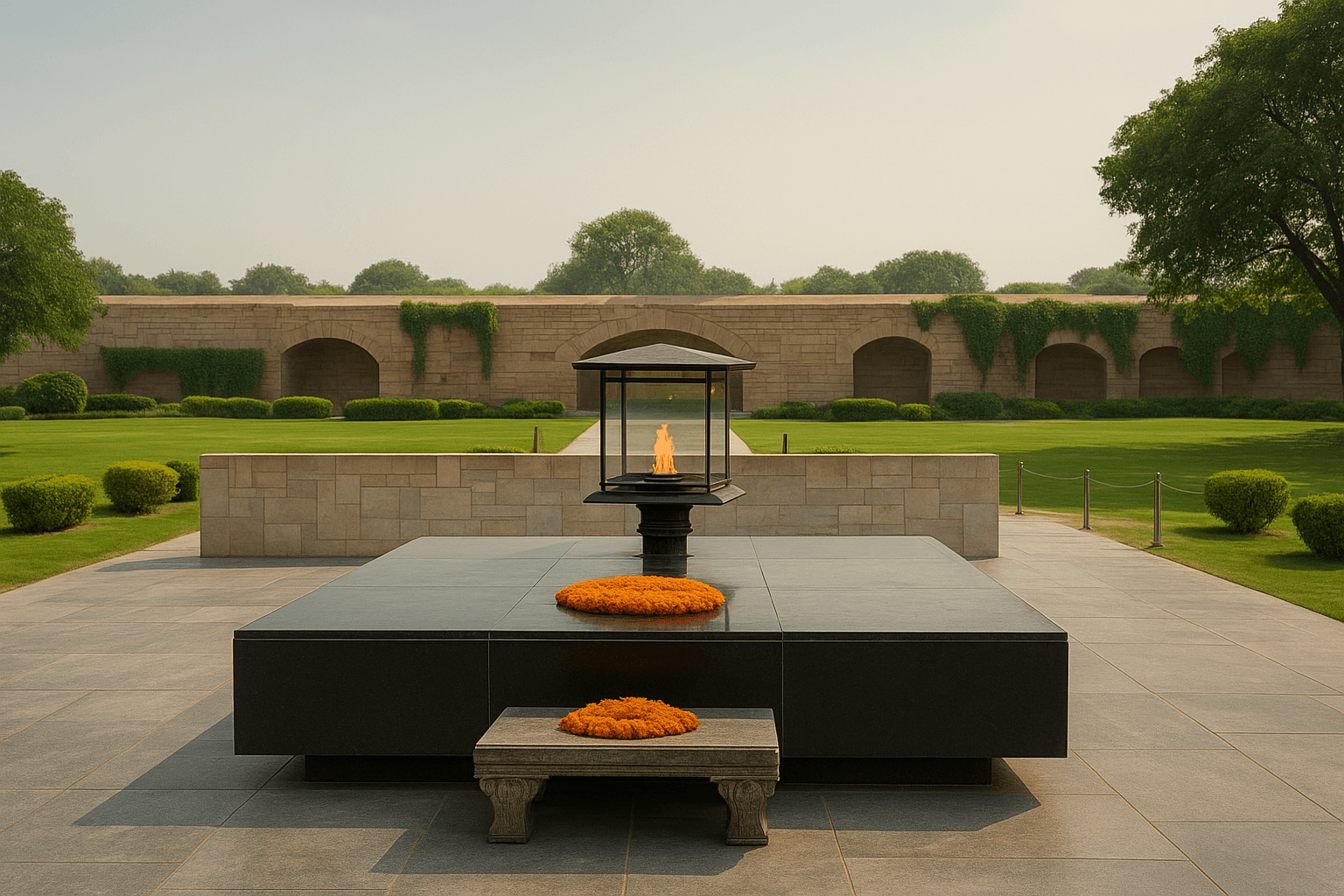 Tranquil Remembrance: The Raj Ghat Experience