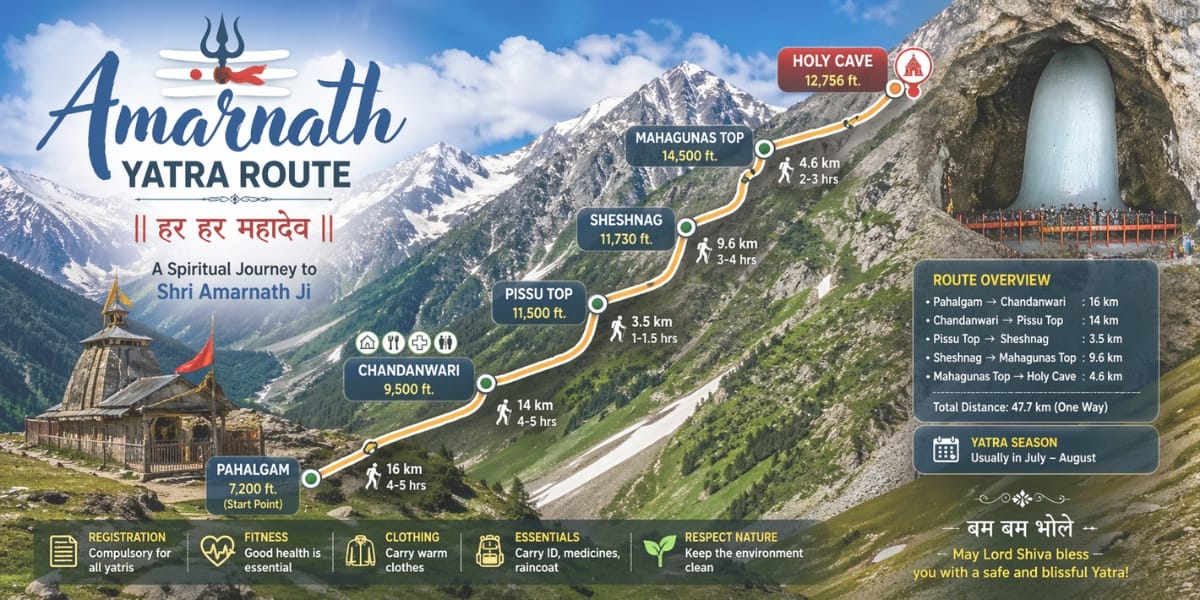 Amarnath Yatra Route – Complete Guide
