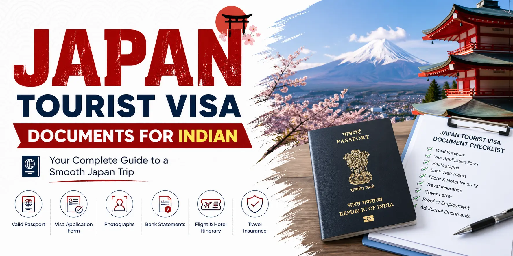 Japan Tourist Visa Documents for Indians — Complete 2026 Checklist