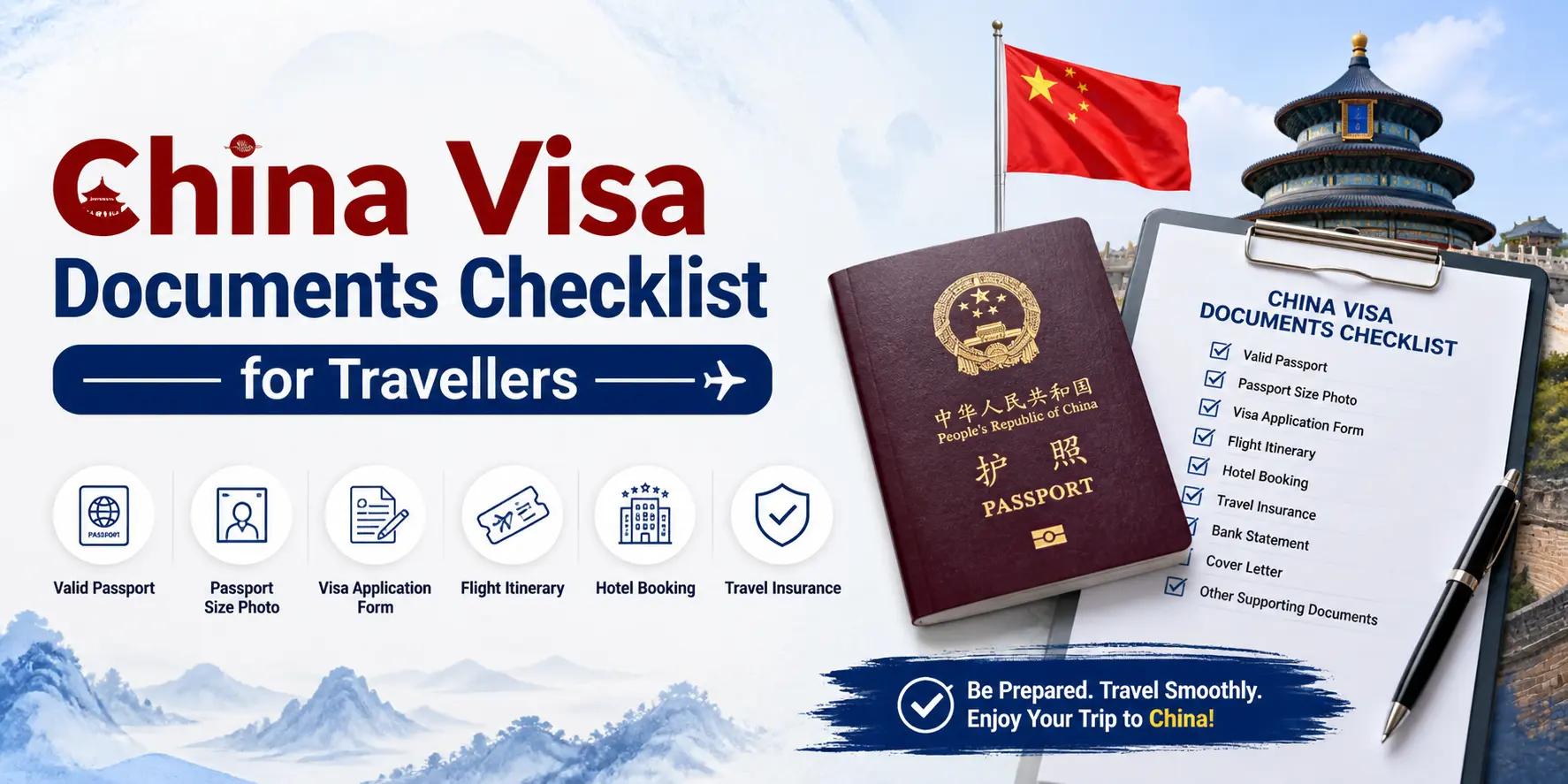 Documents Required for China Tourist Visa - Photo, Validation & Rejection