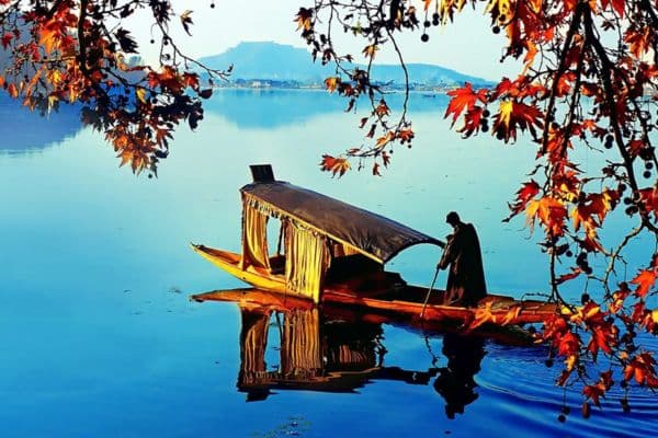 Shikara boat on Dal Lake