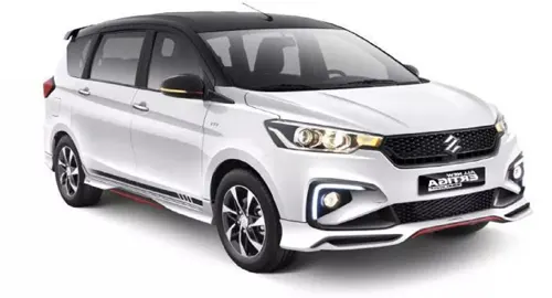 Maruti Ertiga front side view 7 seater MPV rental for family and group travel in India