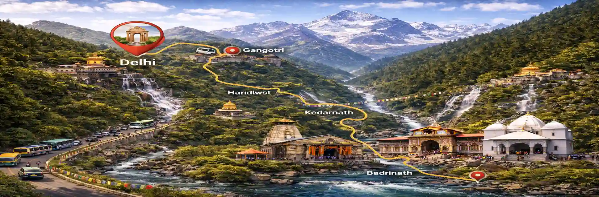 Char Dham Yatra Route Map – Complete Travel Path Explained